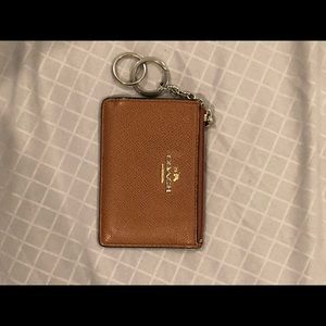 Coach Leather Keychain Wallet Pouch